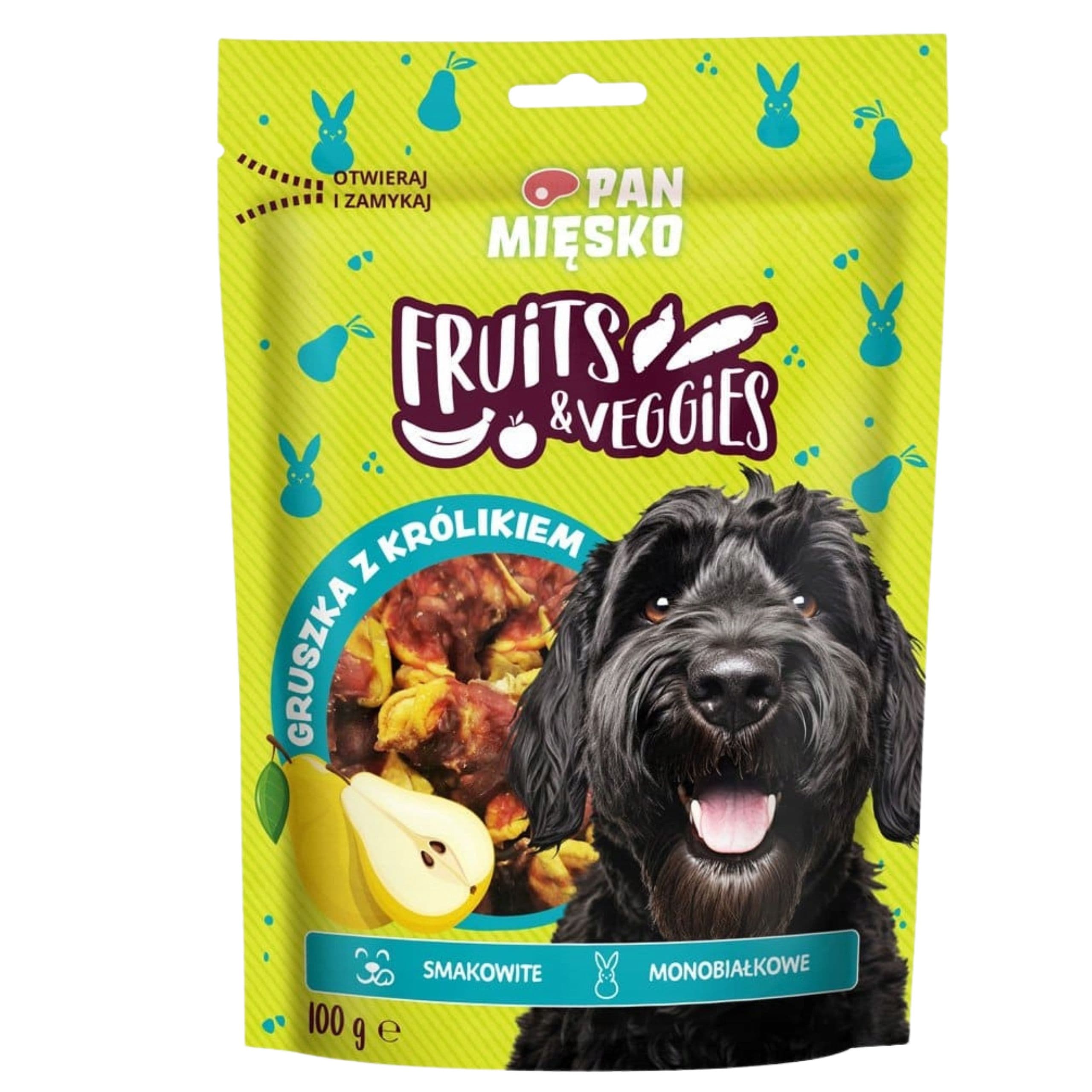 Pan Mięsko Przysmaki dla psa Fruits & Veggies Gruszka z królikiem 100g mono